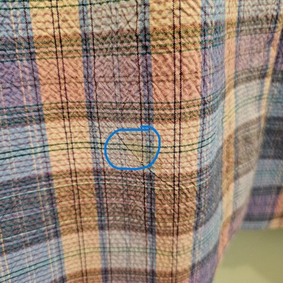 Vintage‎ Women's Doncaster Plaid Seersucker Jacket Size 12 Made in USA - Picture 9 of 9